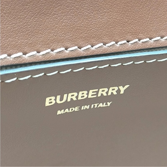 Burberry Note canvas and leather bag